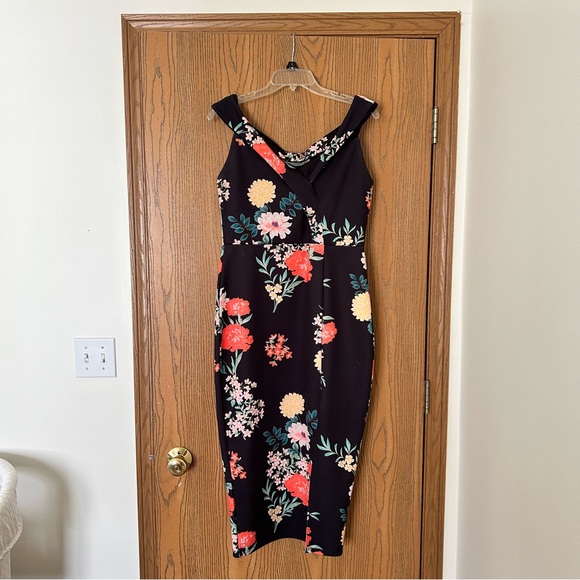 {ASOS} A-line Floral Off the Shoulder Dress - Picture 1 of 5